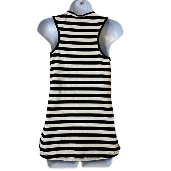 Puma Women's Black And White Scoop Neck Striped Swing Tank Top Size Small NWT - Picture 2 of 8